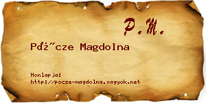 Pöcze Magdolna névjegykártya