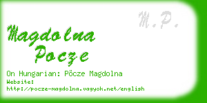 magdolna pocze business card